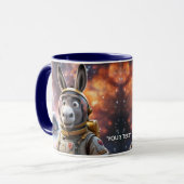 Fantasy Schattige Donkey Astronaut Space Mok (Voorkant links)