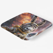 Fantasy Schattige Donkey Astronaut Space Papieren Bordje (Gebogen)