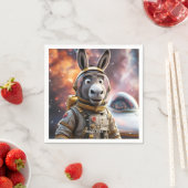 Fantasy Schattige Donkey Astronaut Space Servet (Insitu)