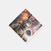 Fantasy Schattige Donkey Astronaut Space Servet (Hoek)