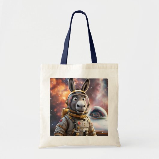 Fantasy Schattige Donkey Astronaut Space Tote Bag (Voorkant)