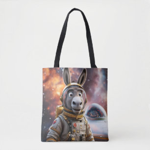 Fantasy Schattige Donkey Astronaut Space Tote Bag