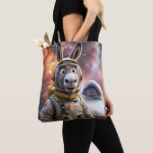 Fantasy Schattige Donkey Astronaut Space Tote Bag (Dichtbij)