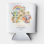 Fantasy Schattige Dragon Castle Rainbow Kids Verja Blikjeskoeler (Voorkant)