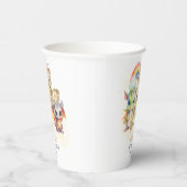 Fantasy Schattige Dragon Castle Rainbow Kids Verja Papieren Bekers (Rechts)