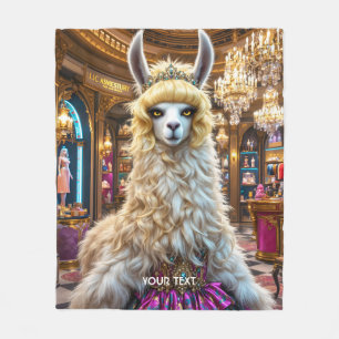 Fantasy Schattige Drama Llama Queen Fleece Deken