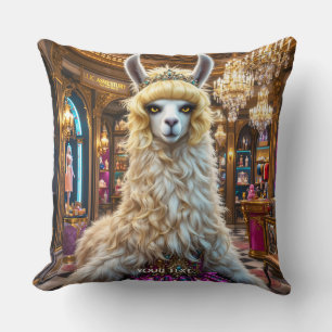 Fantasy Schattige Drama Llama Queen Kussen