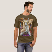 Fantasy Schattige Drama Llama Queen T-shirt (Voorkant volledig)