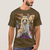 Fantasy Schattige Drama Llama Queen T-shirt (Voorkant)