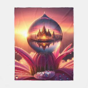 Fantasy Schattige Drop Dew Flower Fleece Deken