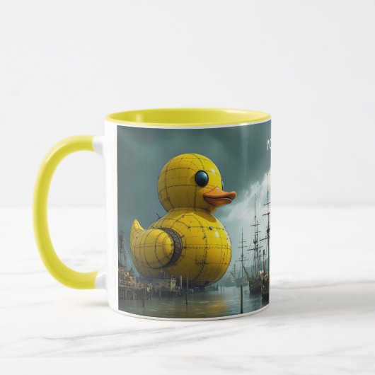 Fantasy Schattige Duck War Ship Mok (Links)