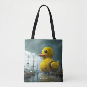 Fantasy Schattige Duck War Ship Tote Bag