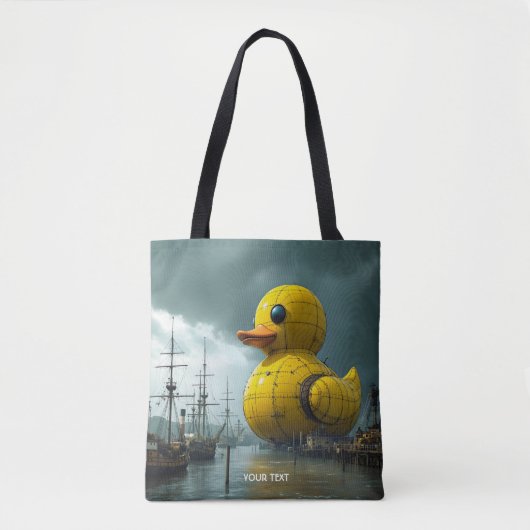 Fantasy Schattige Duck War Ship Tote Bag (Voorkant)