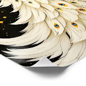 Fantasy Schattige Duo Abstracte pauwen Perfect Poster (Hoek)