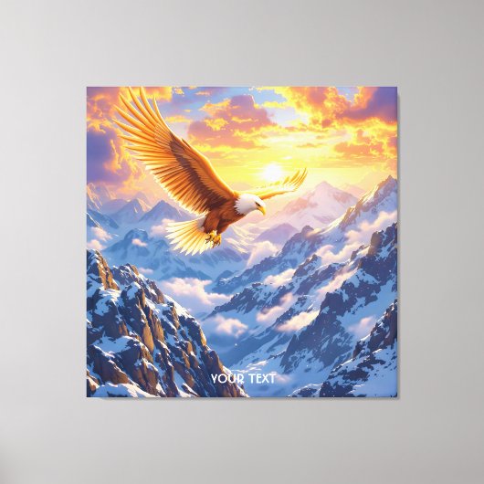 Fantasy Schattige Eagle Mountains Sunrise Canvas Afdruk (Voorkant)