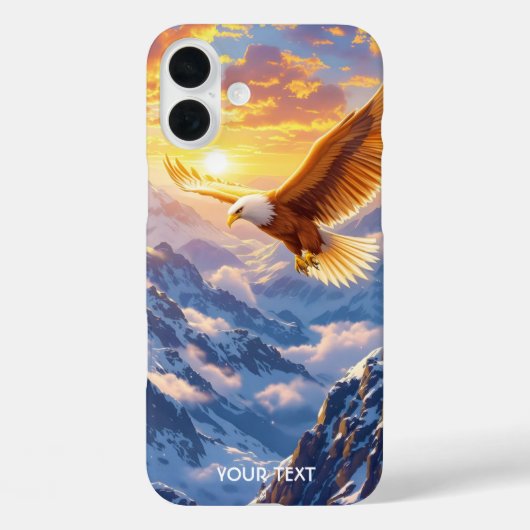 Fantasy Schattige Eagle Mountains Sunrise Case-Mate iPhone Case (Achterkant)