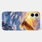 Fantasy Schattige Eagle Mountains Sunrise Case-Mate iPhone Case (Achterkant (horizontaal))
