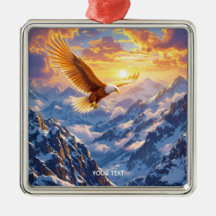 Fantasy Schattige Eagle Mountains Sunrise Metalen Ornament