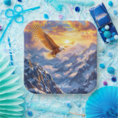 Fantasy Schattige Eagle Mountains Sunrise Papieren Bordje (Feest)