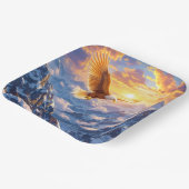Fantasy Schattige Eagle Mountains Sunrise Papieren Bordje (Gebogen)