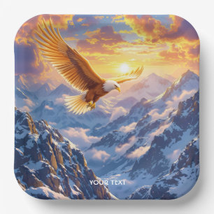 Fantasy Schattige Eagle Mountains Sunrise Papieren Bordje