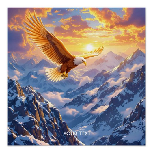 Fantasy Schattige Eagle Mountains Sunrise Perfect Poster (Voorkant)