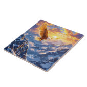 Fantasy Schattige Eagle Mountains Sunrise Tegeltje (Zijkant)