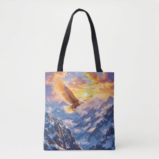 Fantasy Schattige Eagle Mountains Sunrise Tote Bag (Voorkant)