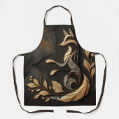 Fantasy Schattige Elegant Fox Tekening Schort (Voorkant)