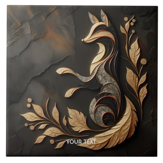 Fantasy Schattige Elegant Fox Tekening Tegeltje (Voorkant)