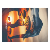 Fantasy Schattige Elephant Double Exposition Tafelkleed (Voorkant (Horizontaal))