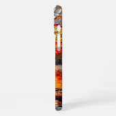 Fantasy Schattige Embossed Metal Landscape iPhone Hoesje (Linkerkant)