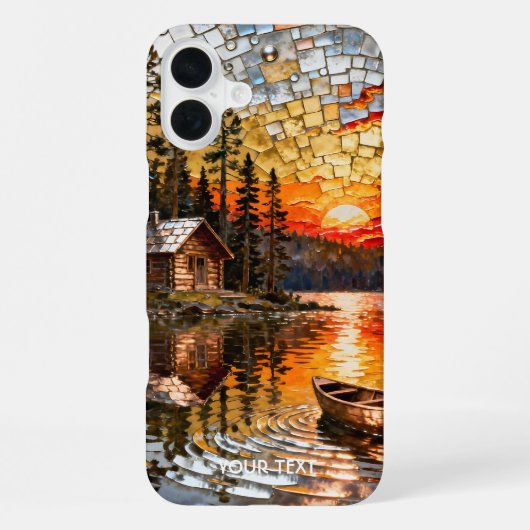 Fantasy Schattige Embossed Metal Landscape iPhone Hoesje (Achterkant)