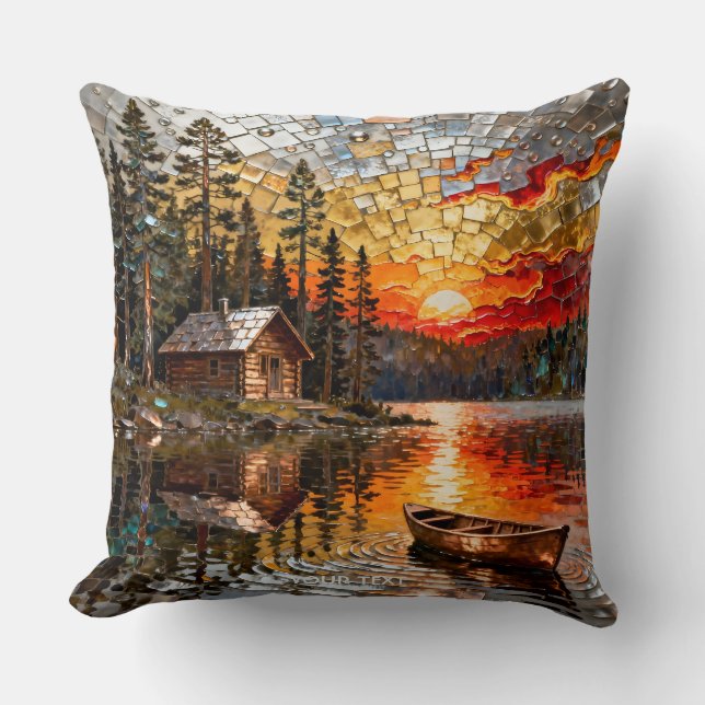 Fantasy Schattige Embossed Metal Landscape Kussen (Voorkant)