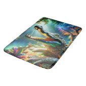Fantasy Schattige Enchanted Crocodile Oerwoud Badmat (Gekanteld)