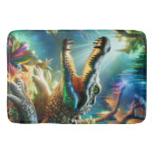 Fantasy Schattige Enchanted Crocodile Oerwoud Badmat (Voorkant)