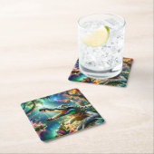 Fantasy Schattige Enchanted Crocodile Oerwoud Kartonnen Onderzetters (Insitu)