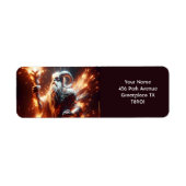 Fantasy Schattige Fair Oude Tovenaar Etiket (Voorkant)