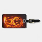 Fantasy Schattige Fire Big Tiger Bagagelabel (Voorkant horizontaal)