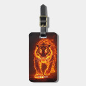 Fantasy Schattige Fire Big Tiger Bagagelabel (Voorkant verticaal)