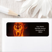 Fantasy Schattige Fire Big Tiger Etiket (Insitu)