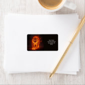Fantasy Schattige Fire Big Tiger Etiket (Insitu)