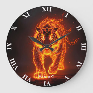 Fantasy Schattige Fire Big Tiger Grote Klok