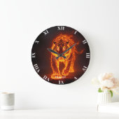 Fantasy Schattige Fire Big Tiger Grote Klok (Huis)