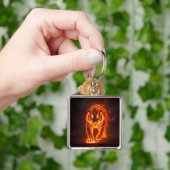 Fantasy Schattige Fire Big Tiger Sleutelhanger (Hand)