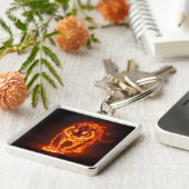 Fantasy Schattige Fire Big Tiger Sleutelhanger (Zijkant)