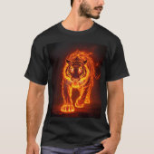 Fantasy Schattige Fire Big Tiger T-shirt (Voorkant)