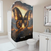 Fantasy Schattige Fire geïnspireerd vlinder Douchegordijn (In situ)