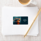 Fantasy Schattige Fire Shark Zee Etiket (Insitu)