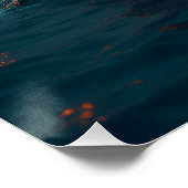 Fantasy Schattige Fire Shark Zee Perfect Poster (Hoek)